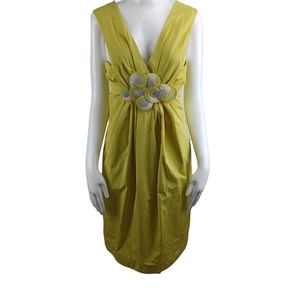 HOSS INTROPIA Deep Vneck Sleeveless Sundress Crepe de Chine XS